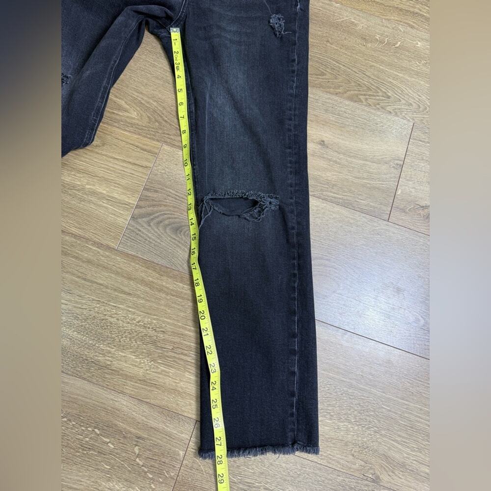 Anthropologie Pilcro The Vintage Straight Jeans Black Raw Hem Size 29 - Picture 12 of 12